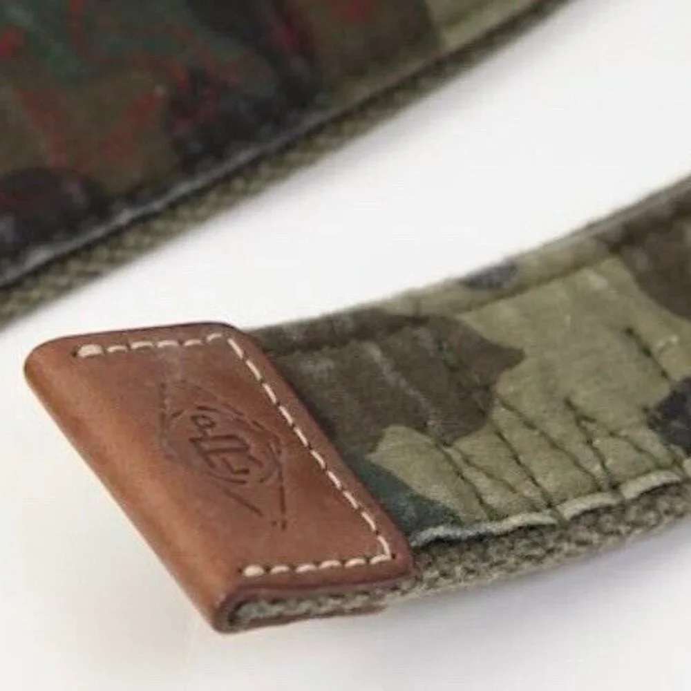 NWOT Polo Ralph Lauren Camouflage Canvas & Leather O Ring Belt